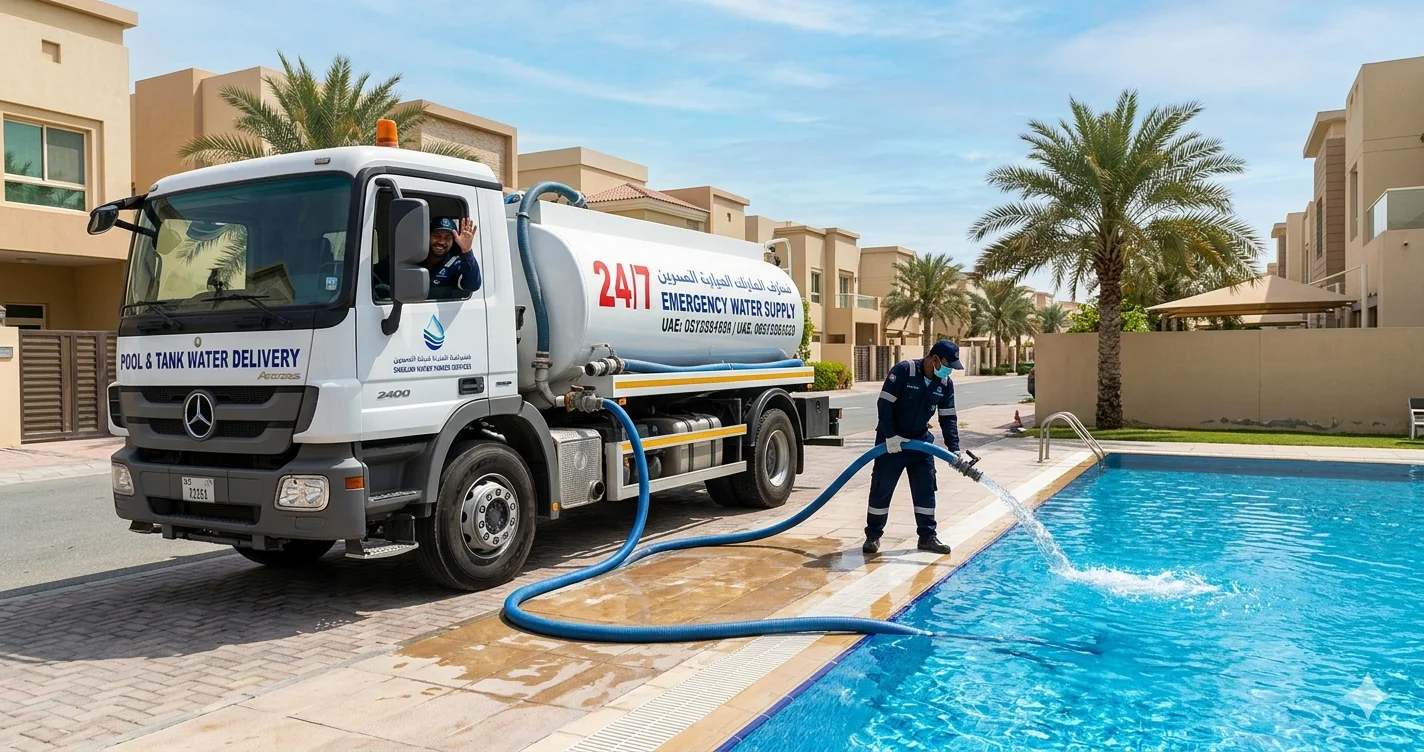 Emergency Water Supply Sharjah | Fast Pool Water Tanker Delivery UAE 24/7