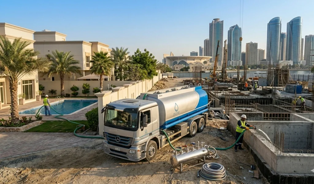 Water Tanker Delivery in Al Majaz Sharjah for Villas, Pools and Buildings