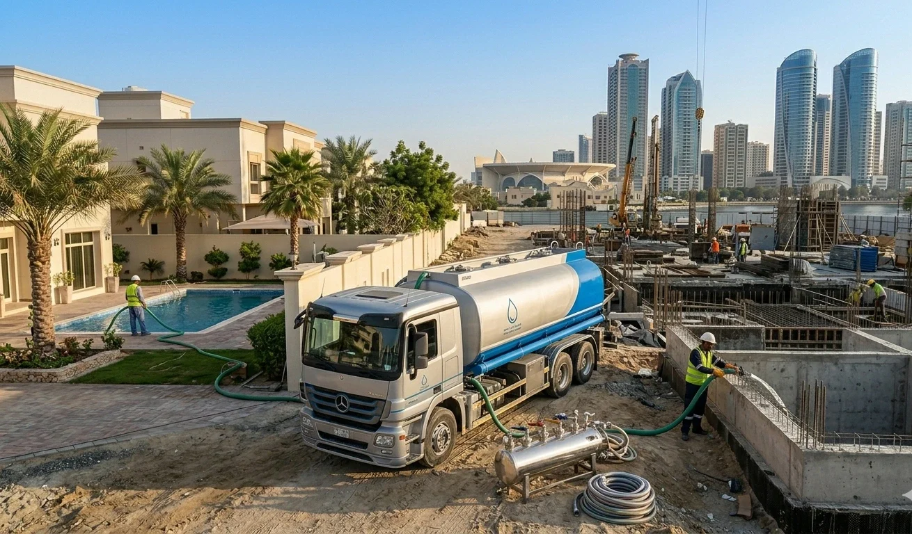 Water Tanker Delivery in Al Majaz Sharjah for Villas, Pools and Buildings